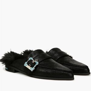 NWT Dr. Scholl’s x Iris Apfel Mr. Carl Faux Fur Mules size 9